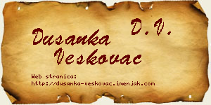 Dušanka Veškovac vizit kartica